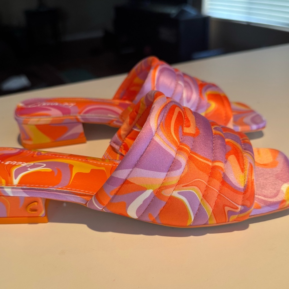 Circus by Sam Edelman Orange and Purple Mules